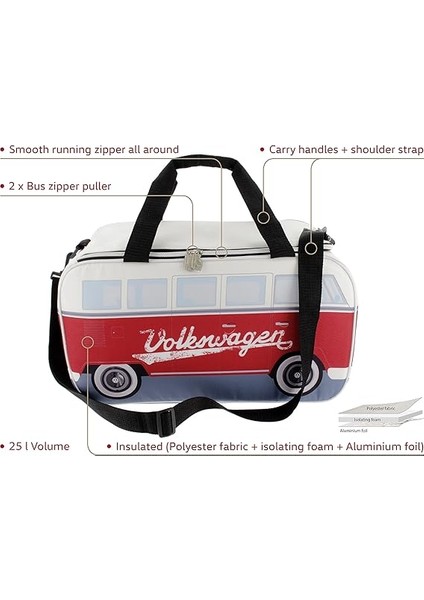 Vw Collection - Volkswagen Samba Bus T1 Camper Van Soğutucu Çanta 25 L fiyatları