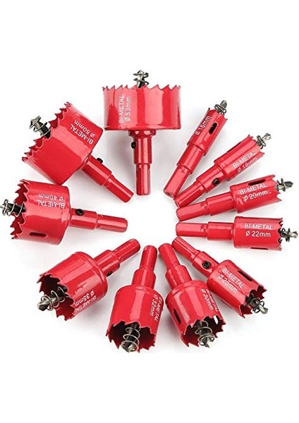 28 mm Bimetal Delik Açma Testeresi, Kırmızı, M54 Hss Delik Kesici, Metal Için, Ahşap, Alüminyum, Demir Sac, Boru Plastik Için