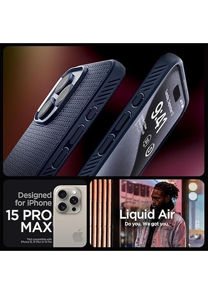 iPhone 15 Pro Max Kılıf Liquid Air Navy Blue - ACS06563 fiyatları