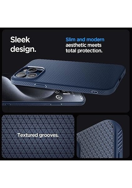 iPhone 15 Pro Max Kılıf Liquid Air Navy Blue - ACS06563 modelleri