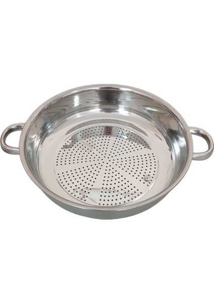 Çelik Kulplu Çok Amaçlı Makarna Süzgeçi