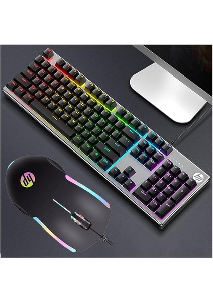 KM300F Gaming Oyuncu Klavye Mouse Set Ingilizce Q modelleri