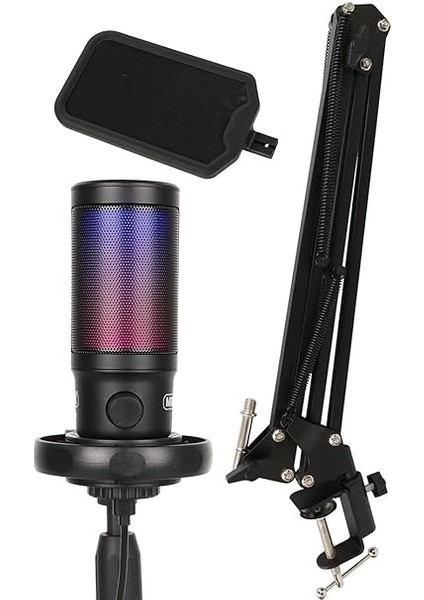 V6 Rgb Set USB Oyuncu ve Yayıncı Mikrofonu Condenser Stüdyo (Kayıt Gaming Tiktok Twitch Canlı Yayın Discord Youtube) fiyatları