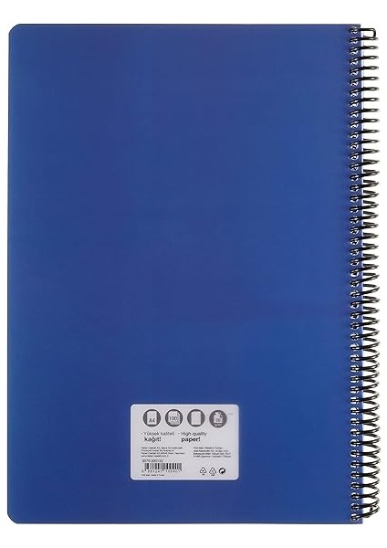 Renkli Spiralli Defter, A4, 100 Yaprak, 70G Kağıt, Düz Sayfa, Dayanıklı Kapak, Kolay Açılan Spiral Cilt, Asorti Renkler, Kullanışlı ve Şık Tasarım fiyatları