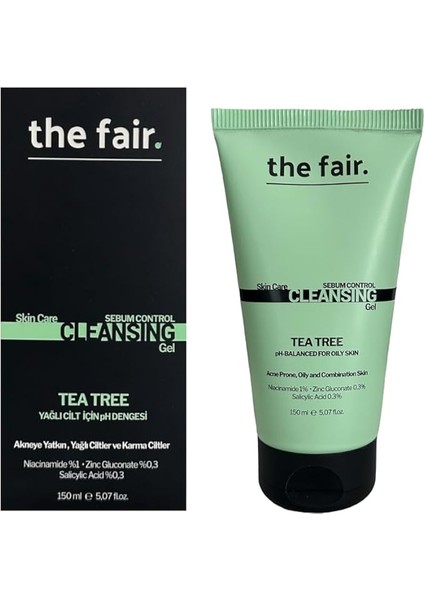 Fair. Çay Ağacı ve Salisilik Asit Içerikli Sebum Dengeleyen Yağlı Ciltler Için Vegan Yüz Yıkama Jeli 150 ml
