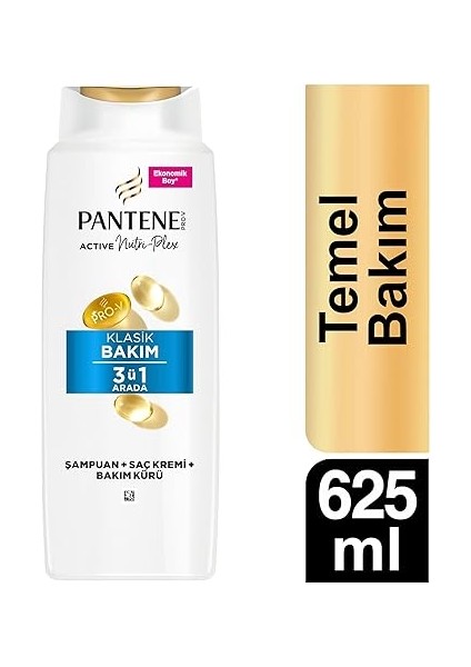 Temel Bakım 3'ü 1 Arada Şampuan 625 ml fiyatları