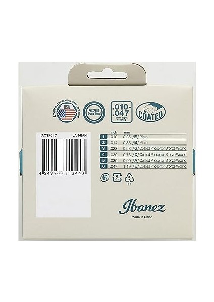 6 String Için Tel Seti - .010/.014/.023/.030/.039/.047 Fosfor/bronz (IACSP61C) fiyatları