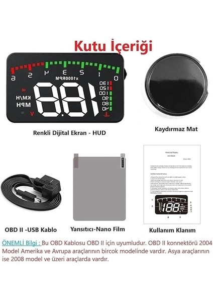 Motor Su Sıcaklık Göstergesi Saati Olmayan Araçlar Için Harici Dijital Gösterge Ekranı Obd modelleri