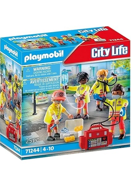 71244 City Life Tıbbi Ekip, Playmobil Tıbbi Oyuncak, Acil Servis Oyuncak Seti, Doktor Oyuncağı, Acil Durum Ekibi, 4 Yaş ve Üzeri Çocuklar Için Uygun Kurtarma Oyuncak, Oyun Seti fiyatları