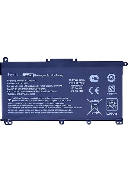 Yedek Batarya Hp HT03XL, Hp 340 G5 348 G5 245 G7 255 G7 256 G7, L11421-1C2 HSTNN-LB8M TPN-C135 TPN-Q208 TPN-Q209 TPN-Q210 Tpn-Iş Için 130 Tpp N-I131 TPN-I133 TPN-I134 L11119-855 L11421-422. fiyatları