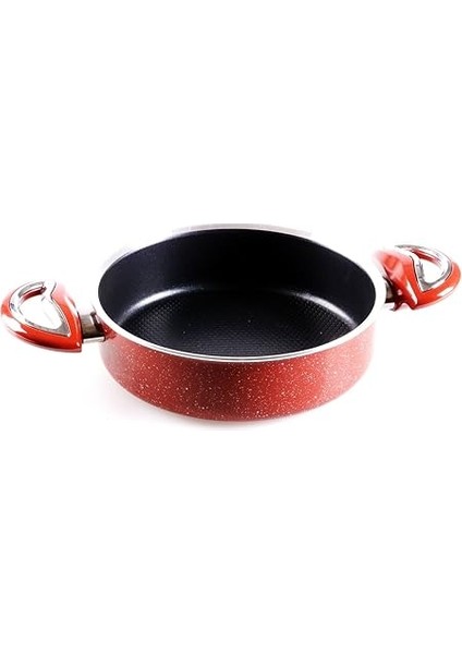 Granit Basık Tencere, 26 Cm, 3.4 Mm, Yapışmaz Petek Doku, Cam Kapak fiyatları