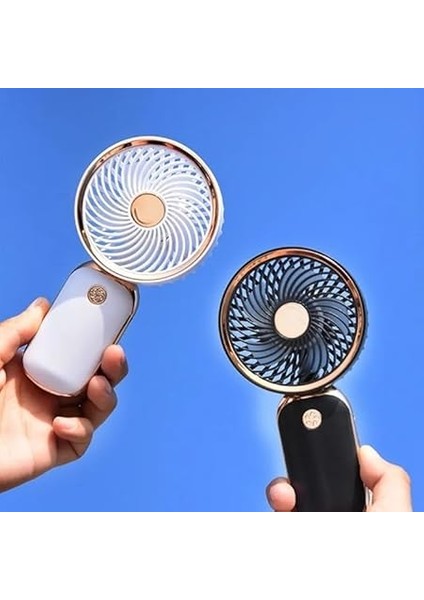 Mini El Fanı Şarjlı Taşınabilir, USB Şarjlı Mini Fan, El Tipi Yaz Fanı, Sessiz ve Güçlü El Vantilatörü, Ofis, Seyahat ve Dış Mekan Kullanımı Için Uygun Masaüstü Fanı (Beyaz) fiyatları