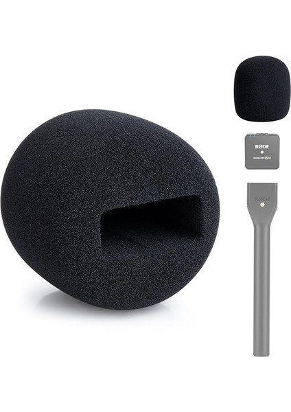 Köpük Mikrofon Kapağı, Rode Wireless Go Iı/pro ile Uyumlu, El Adaptörü Interview Go, Rode Yedek Pop Filtresi, Ses Patlamalarını Engellemek Için Uygundur