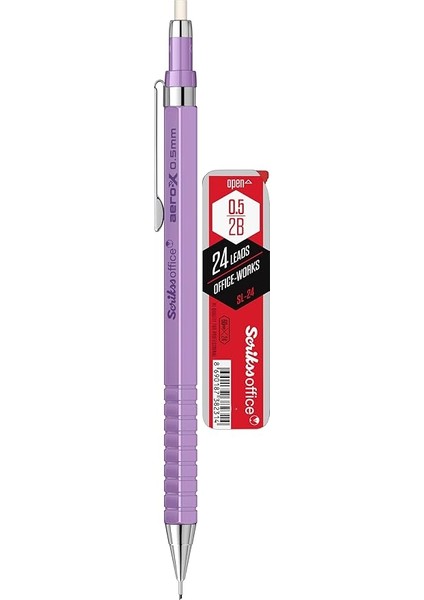 Offıce Aero-X Versatil 0.5 mm Mor &amp; Sl-24 Min 2b 2'li Blister fırsatları