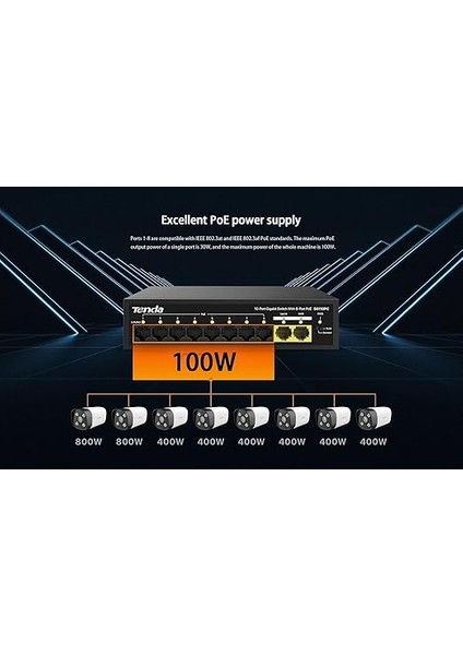 SG110PC 10 Portlu Gigabit Lite Poe Anahtarı, 8 Portlu Poe (Siyah) indirimleri