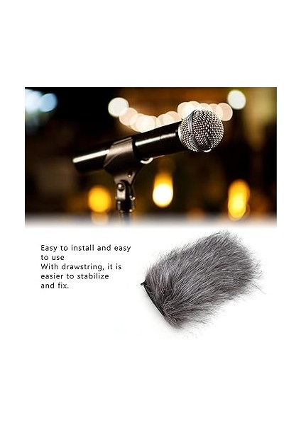 Kürk Mikrofon Ön Camı, Küçük, Düşmez, Yüksek Performanslı Mikrofon Ön Camı, Suni Kürkten, Evrensel, Uzun Boru Röportaj Mikrofonları Için modelleri