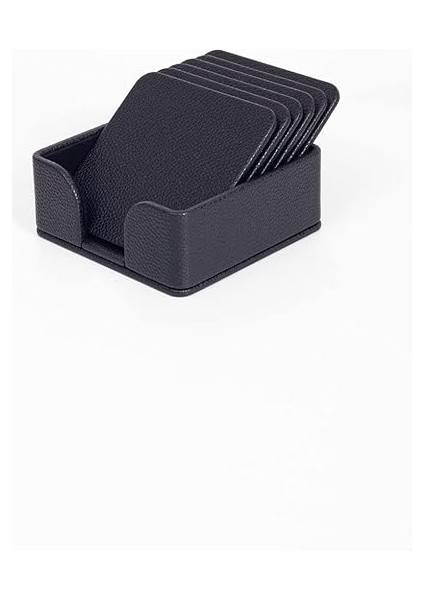 Office Deri Bardak Altlığı Seti Siyah fırsatları