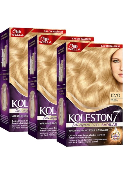 Koleston Supreme Kit 12/0 Çok Açık Doğal Sarı X3'lü Set