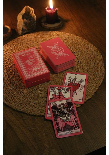 100 Dilde Seni Seviyorum Kupa - Pembe Kuvars Bileklik - Pembe Kuvars Kolye ve Pembe Cadı Tarot