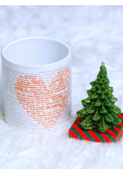Seni Seviyorum Kupa ve Çam Ağacı Mum fiyatları