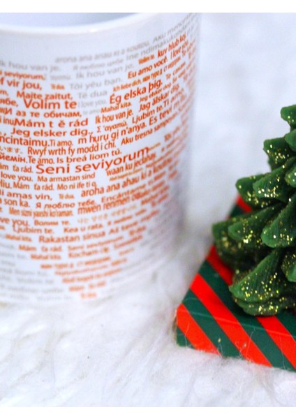 Seni Seviyorum Kupa ve Çam Ağacı Mum modelleri