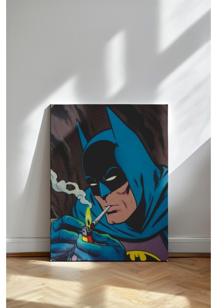 Sert Batman Portresi - Kanvas Tablo - Super Kahraman Duvar Dekoru fiyatları