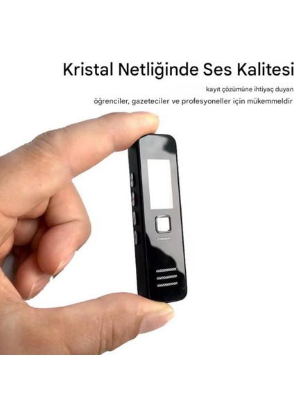 Yeni Model KB60 64GB Dijital Ekranlı Kulaklık Hediyeli Profesyonel Ses Kayıt Cihazı modelleri