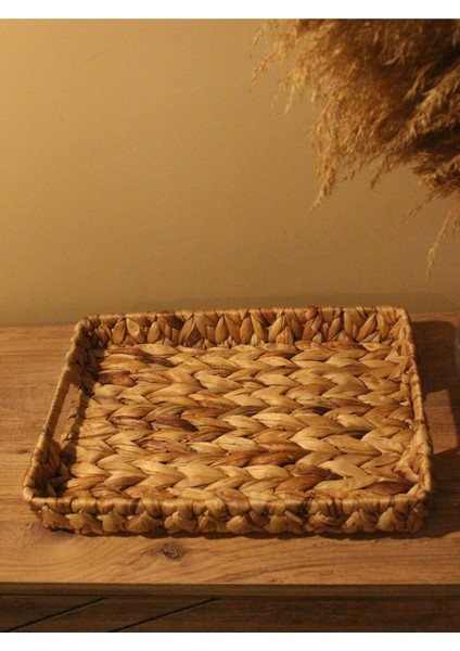 Hasır Su Sümbülü Dikdörtgen Tepsi Küçük Boy fiyatları