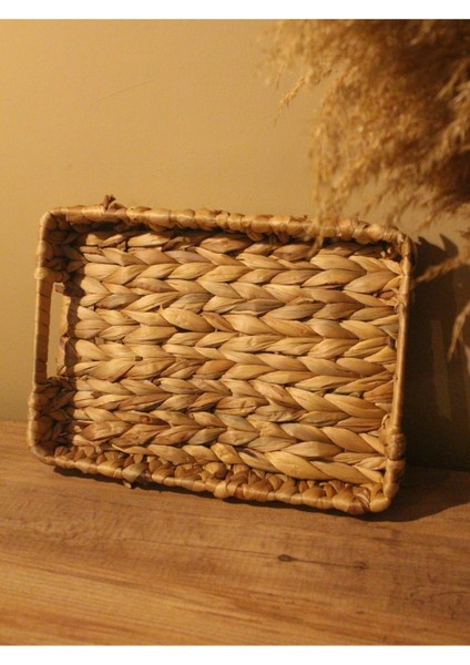 Hasır Su Sümbülü Dikdörtgen Tepsi Küçük Boy modelleri