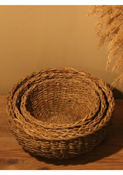 3lü Hasır Oval Çok Amaçlı Düzenleyici Sepet fiyatları