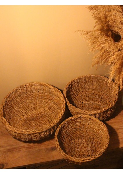 3lü Hasır Oval Çok Amaçlı Düzenleyici Sepet indirimleri