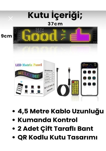 Matrix Şeytan Göz Kayar LED Panel Tabela Uzaktan Kumandalı Telefon Üzerinden Kontrol fiyatları