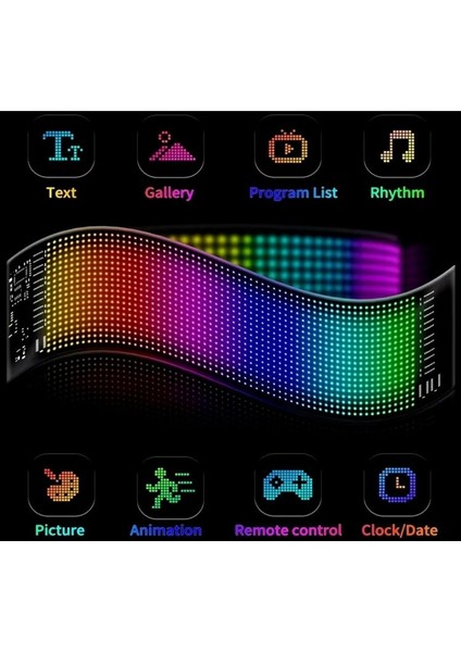 Matrix Şeytan Göz Kayar LED Panel Tabela Uzaktan Kumandalı Telefon Üzerinden Kontrol modelleri