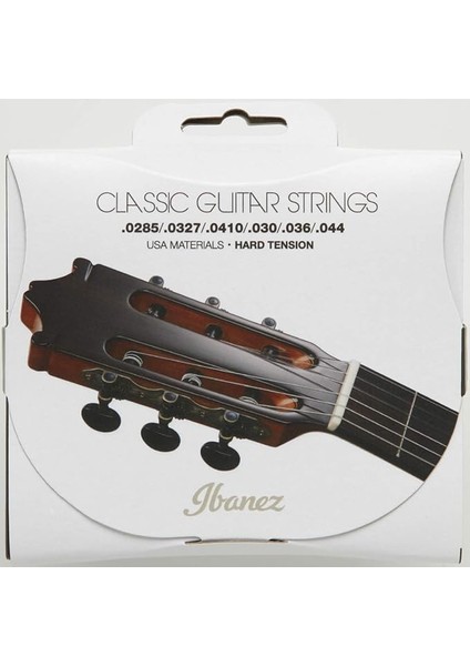 Tel Seti 6 String Hard Gerginlik Için - .0285/.0327/.0410/.030/.036/044 Şeffaf Naylon/gümüş Kaplama Sargı (ICLS6HT), .0285/.0327/.0410/.030/.036/.044