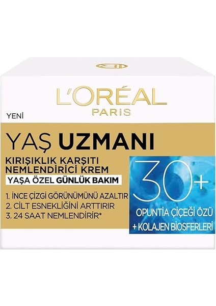 Parıs Yaş Uzmanı 30+ Kırışıklık Karşıtı Nemlendirici Krem modelleri