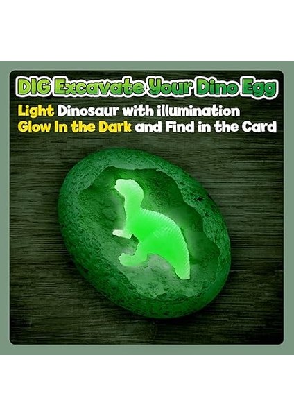 Için Noctilucent Dinozor Kazı Seti Dino Yumurta Oyuncak Kazı Dino Oyuncak Arkeoloji Seti 6 Yıl modelleri