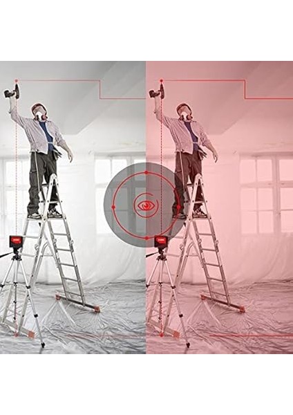 KBL1R Kırmızı Çizgi Lazer Izleme ve Epilasyon Gözlüğü, Kırmızı/siyah fırsatları