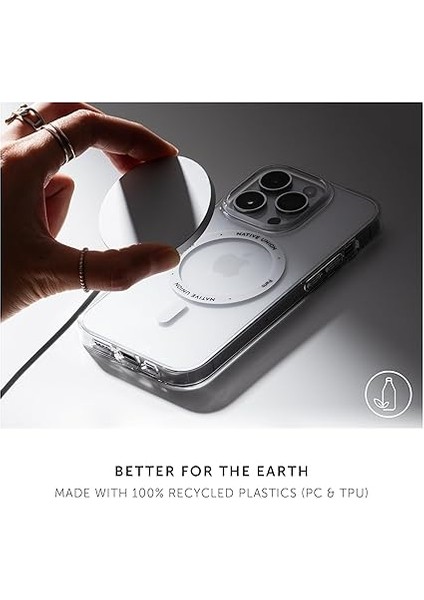 Union (Re Clear Kılıf - Şeffaf Sararma Önleyici Kılıf - Magsafe Dahili Mıknatıslarla Uyumlu - Geri Dönüştürülmüş Malzemeler - iPhone 15 Pro Max Için Askeri Sınıf Düşme Koruması ile Ultra fiyatları