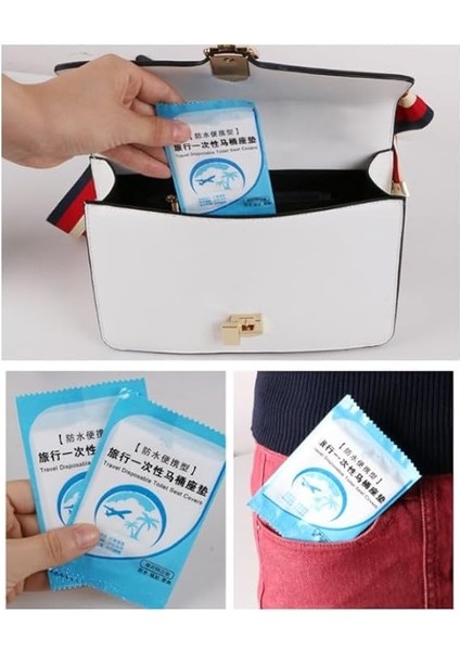 Kullanımlık Klozet Kapağı Poşeti, 50 Adet, Hijyenik Seyahat Tuvalet Örtüsü fırsatları