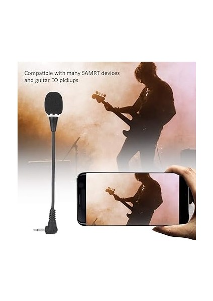 Mini Mikrofon, Mini Kondenser Mikrofon Çok Yönlü Esnek Kafa Vokal Kayıt Güçlendirilmiş Ekipman modelleri