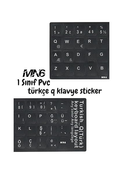 Mtrq Türkçe Q Klavye Sticker/laptop Pc Uymlu Türkçe Q Sticker/türkçe Q Klavye Sticker (3) modelleri