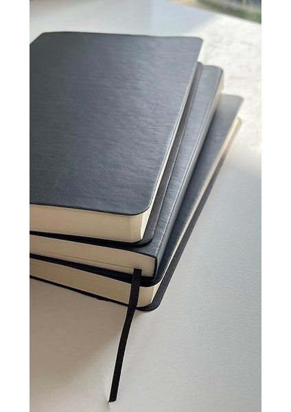 Tanıtım Defter, Çizgisiz Not Defteri, Siyah Termo Deri Kapaklı Çizgisiz Not Defter, 128 Yaprak A5 Planlama Not Defteri, Ofis ve Kırtasiye, Plan, Notebook (14CM x 21 Cm) indirimleri