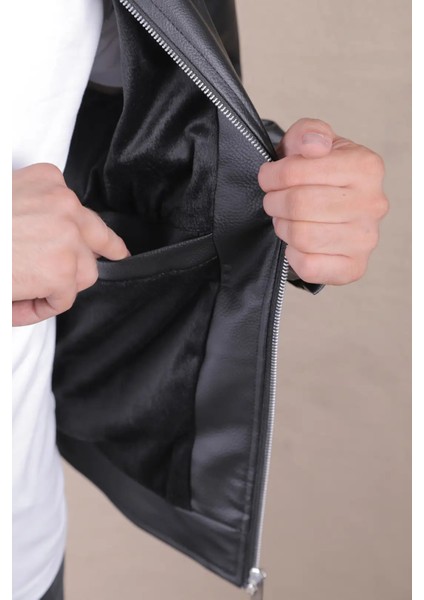 Oversize Rahat Kalıp Düz Erkek Deri Ceket fırsatları