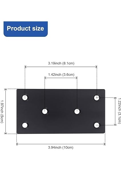 Düz Bağlantı Bağlantı Plakaları, 6'lı Paket (100 x 50 x 2 Mm), Metal Kereste Sabitleme Onarım Konektörü Plaka Panosu Pencere Mobilya Braketleri fiyatları