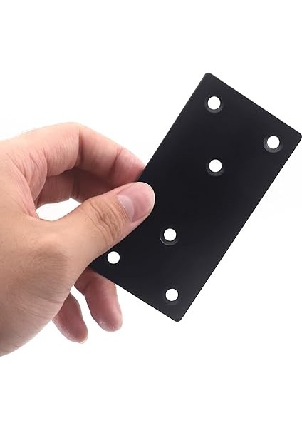 Düz Bağlantı Bağlantı Plakaları, 6'lı Paket (100 x 50 x 2 Mm), Metal Kereste Sabitleme Onarım Konektörü Plaka Panosu Pencere Mobilya Braketleri modelleri