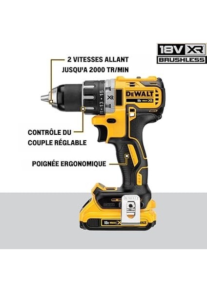 DCD791D2/QW Şarjlı Kömürsüz Çift Akülü Matkap/vidalama Sarı&amp;siyah fiyatları