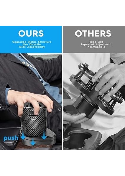 Bardak Tutucu Genişletici Adaptör, Araca Monteli Çok Amaçlı Otomatik Su Bardağı Içecek Tutucu, 360 Derece Dönen Araba Çift Bardak Montajı Ayarlanabilir Stand Genişletici fırsatları