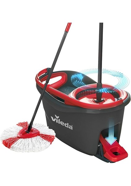 Turbo 2in1 Komple Temizlik Seti, 130 cm Uzayan Sap, Üçgen Başlık