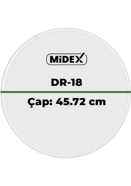 DR-18R Şeffaf Renk 18 Inç Bas Kick Bateri Davul Derisi Drumhead 18'' Inch (45.72 Cm) modelleri