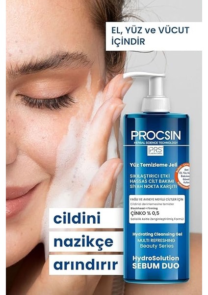 Hydro Solution Akne Karşıtı &amp; Yağ Dengeleyici Yüz Temizleme Jeli, Çinko &amp; Salisilik Asit, Derinlemesine Temizlik &amp; Sebum Kontrolü, 400 ml fiyatları